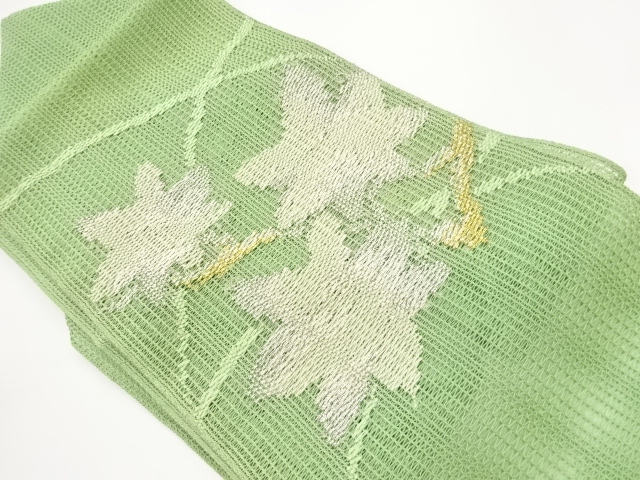 JAPANESE KIMONO / KIMONO FOR SUMMER PAPER CLOTH ABSTRACT AUTUMN LEAVES